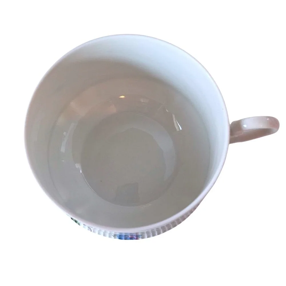 Haviland Limoges Florence Tea Cup Floral Swirl Edge White Porcelain France